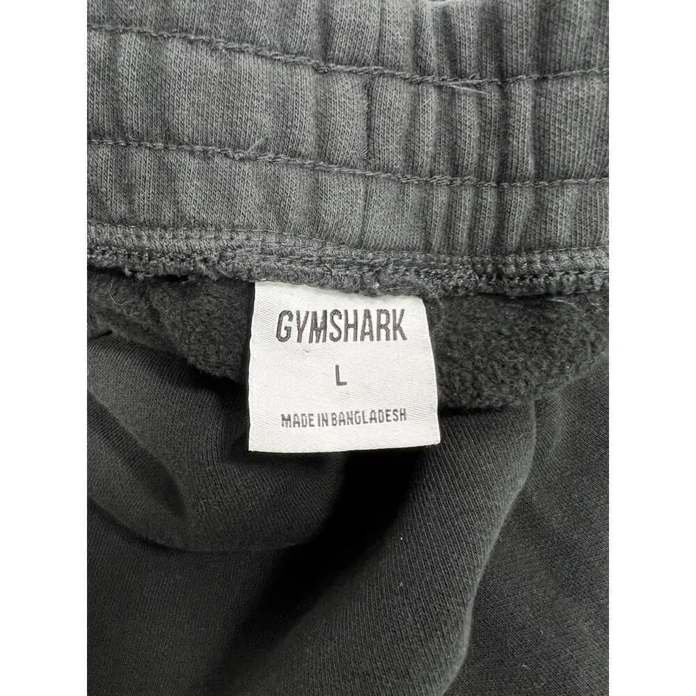 Gymshark Tapered Sweatpants Black Cotton Blend Men’s Sz Large Fleece Gym